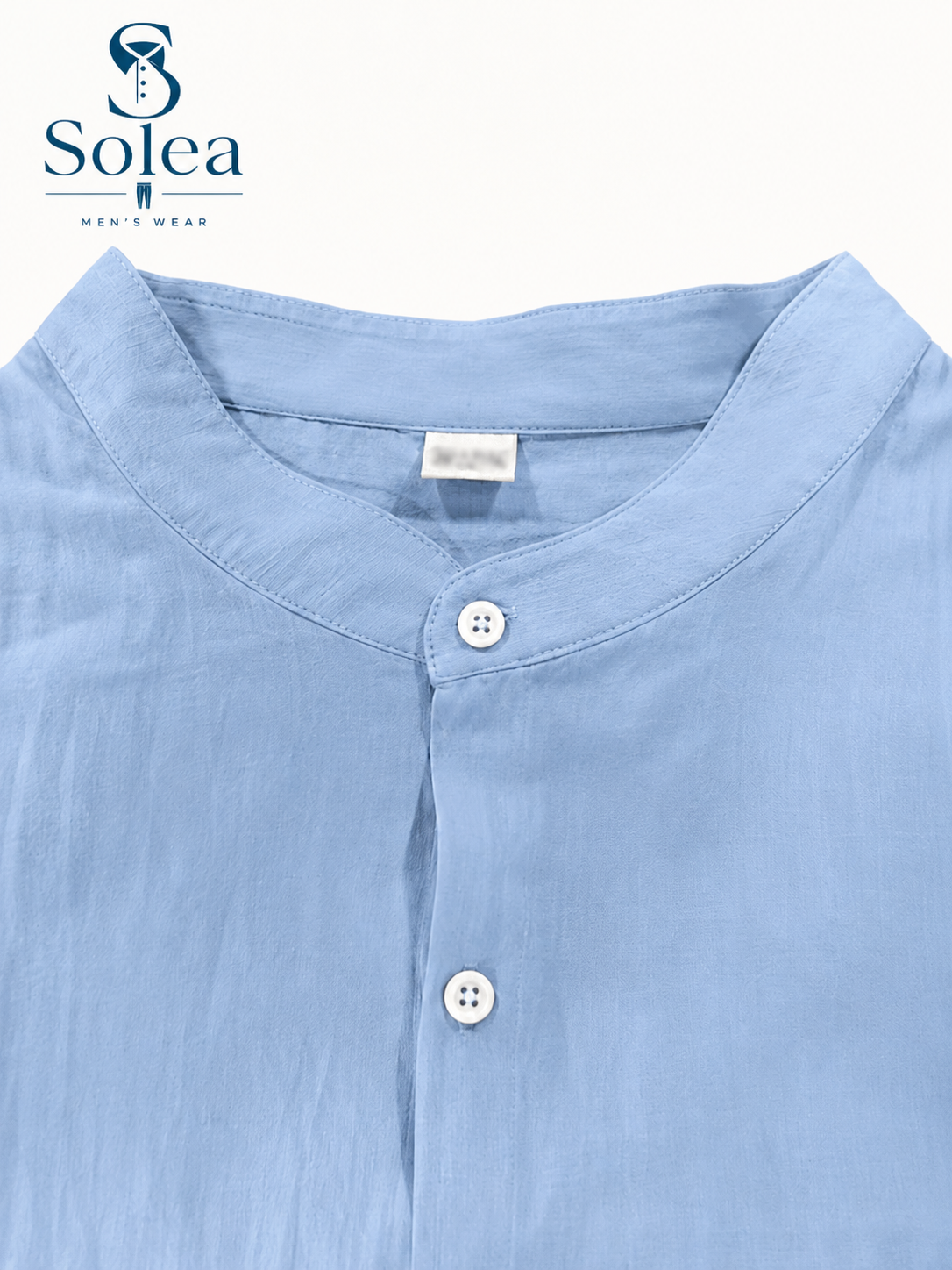 SOLEA - Completo da uomo, camicia e pantalone in cotone e lino